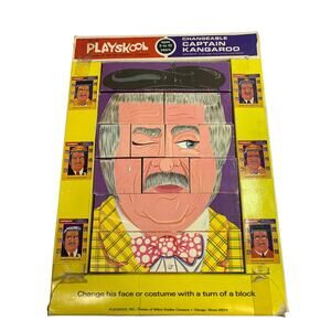 Playskool Vintage Changeable Puzzle Blocks Captain Kangaroo No 290